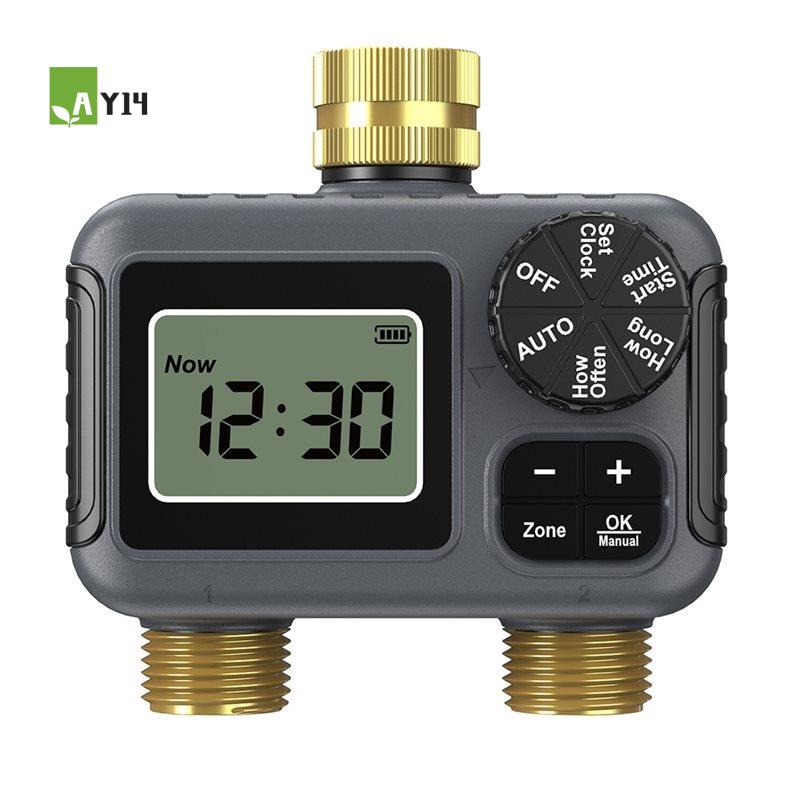 Smart Garden Timer - AY14 - مؤقت ري أوتوماتيكي بمخرجين،
