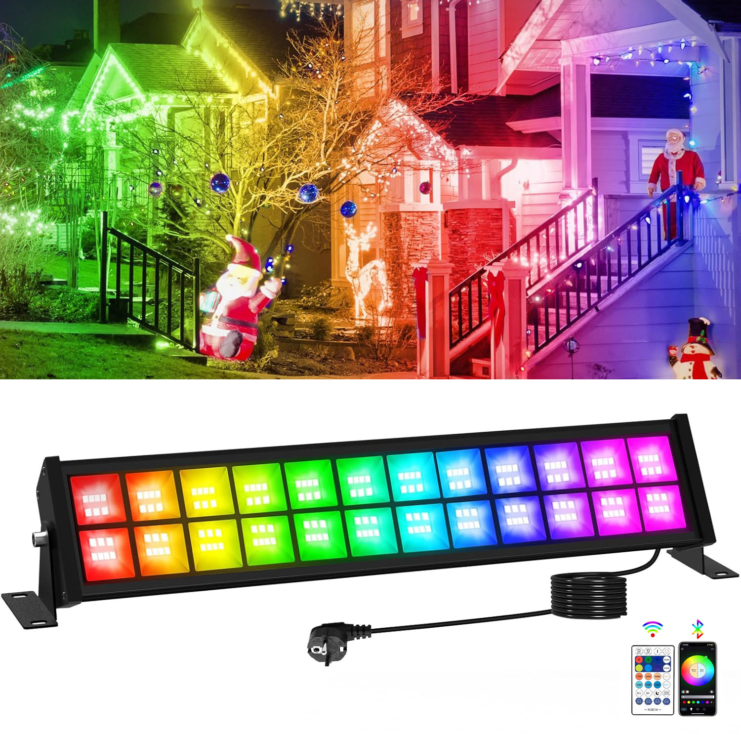 Smart Garden Lights Uk - 50/72 واط RGB LED الكاشف بار