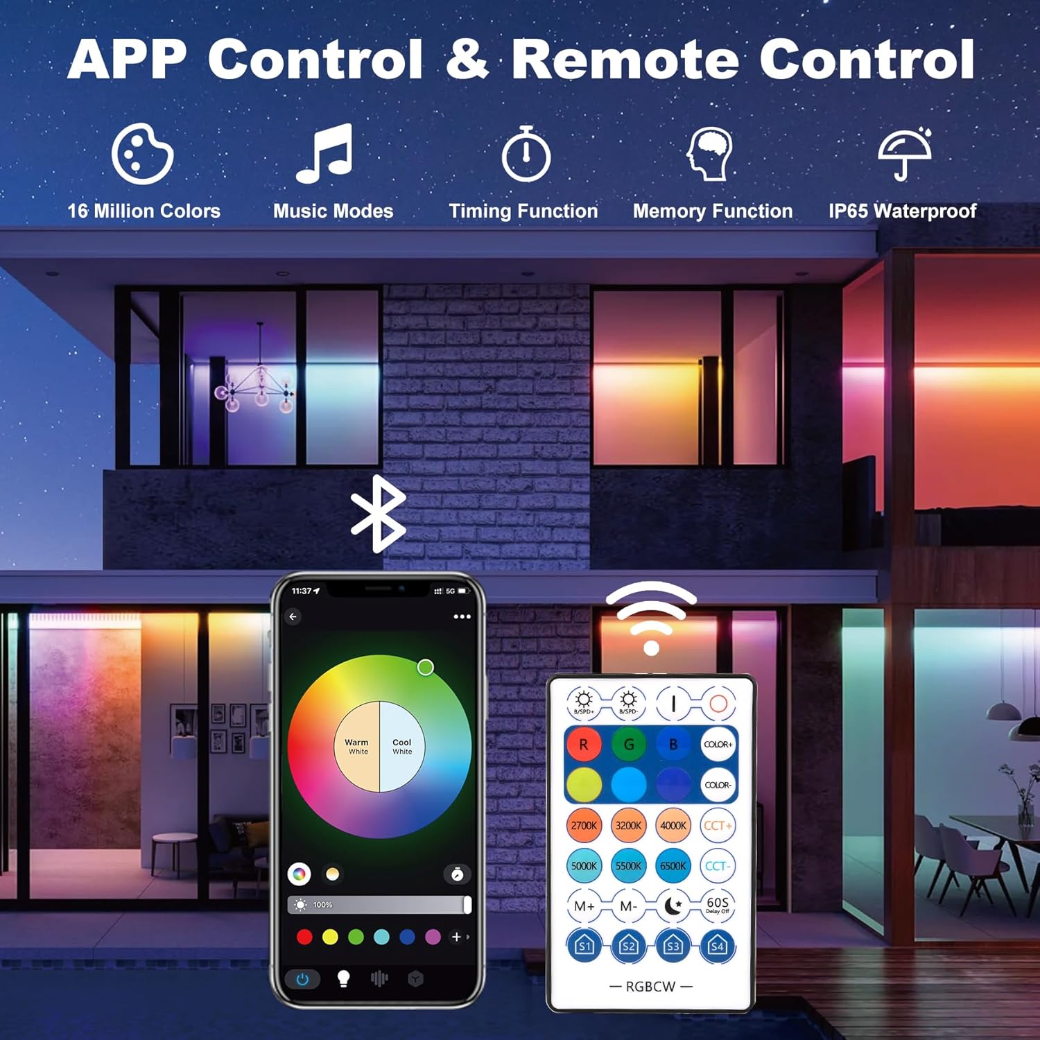 50 واط RGB LED الكاشف بار مع ج - مراجعة Smart Garden Lights Uk وسعره