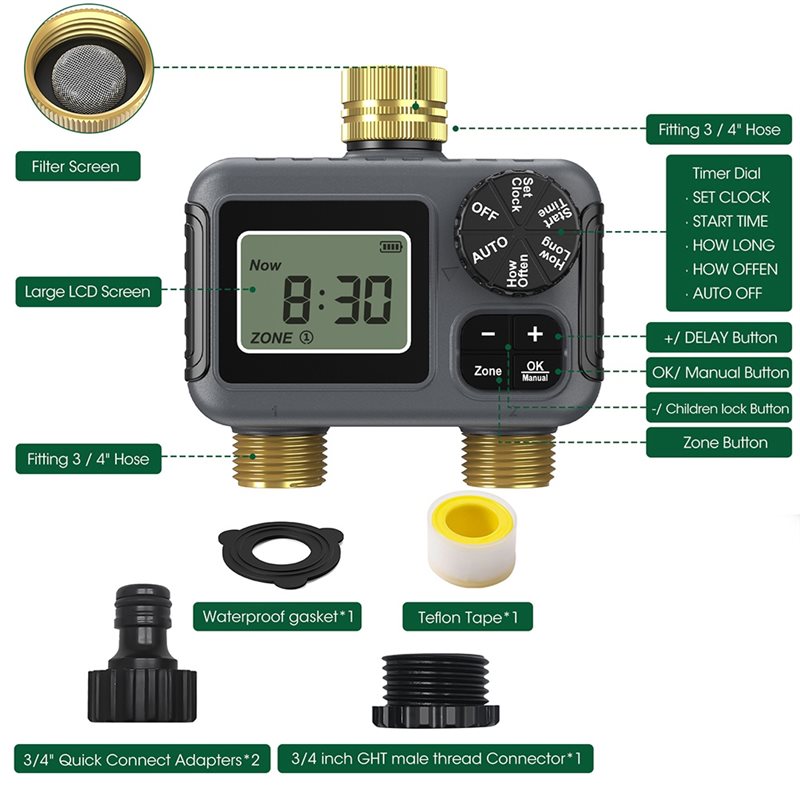 AY14 - مؤقت ري أوتوماتيكي بمخر - مراجعة Smart Garden Timer وسعره