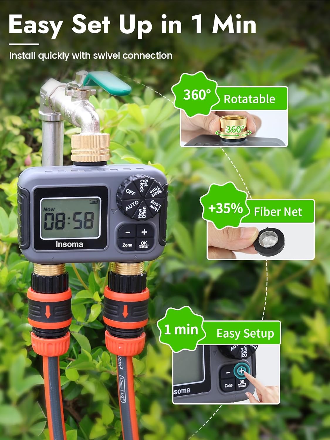 منافذ مزدوجة نظام الري الذكي م - مراجعة Smart Garden Monitoring System وسعره
