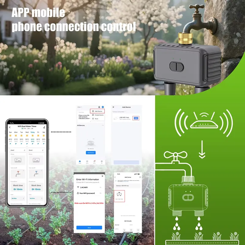 WAP01 مؤقت ري ذكي بتحكم عبر تط - مراجعة Smart Garden Timer وسعره