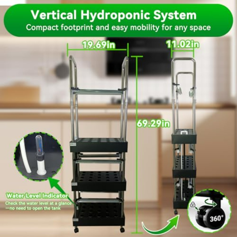 نظام زراعة مائية داخلي: حديقة  - مراجعة Smart Garden Vertical وسعره