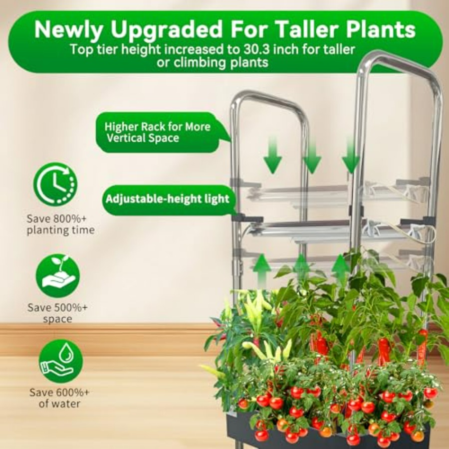 نظام زراعة مائية داخلي: حديقة  - مراجعة Smart Garden Vertical وسعره