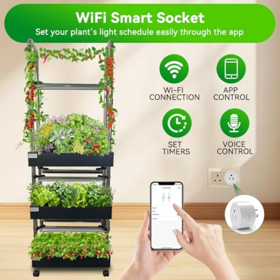 نظام زراعة مائية داخلي: حديقة  - مراجعة Smart Garden Vertical وسعره
