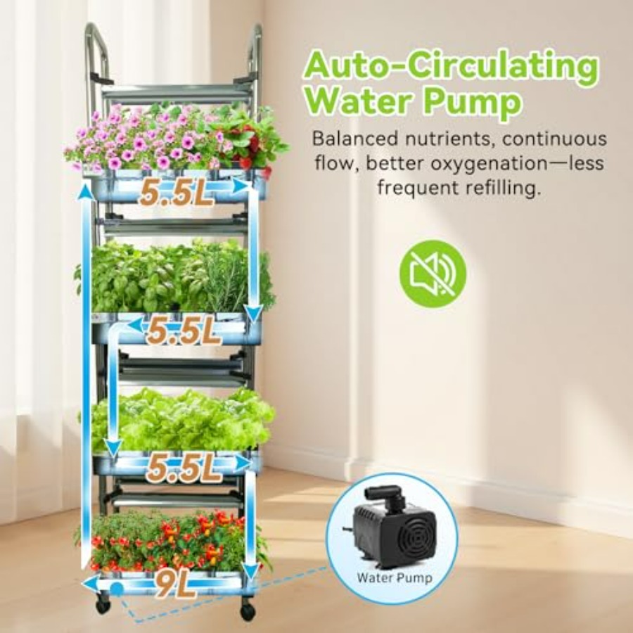 نظام زراعة مائية داخلي: حديقة  - مراجعة Smart Garden Vertical وسعره