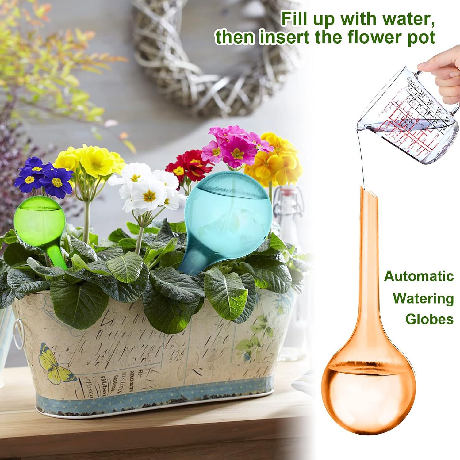 4 قطع من كرات الري الأوتوماتيك - مراجعة Plant Watering Globe وسعره